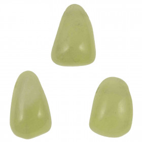 Pendentif pierre roulée percée en jade vert de Chine