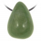 Pendentif pierre roulée percée en aventurine verte