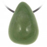 Pendentif pierre roulée percée en aventurine verte