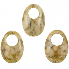 Pendentif donut oval en feldspath