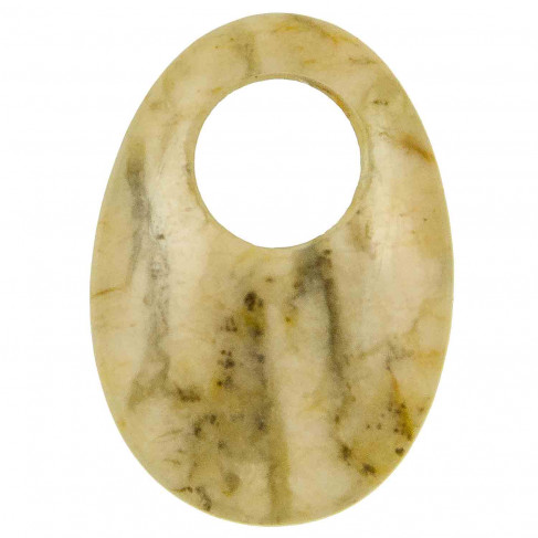 Pendentif donut oval en feldspath