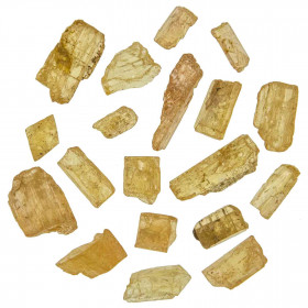 Pierres brutes cristaux de topaze impériale - Qualité extra - 0.7 à 1.5 cm - Lot de 4