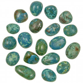 Pierres roulées chrysocolle - 2 à 3 cm - Lot de 2