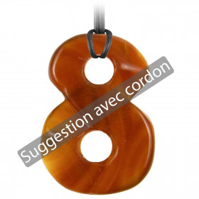 Pendentif symbole infini en cornaline