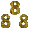 Pendentif symbole infini en oeil de tigre