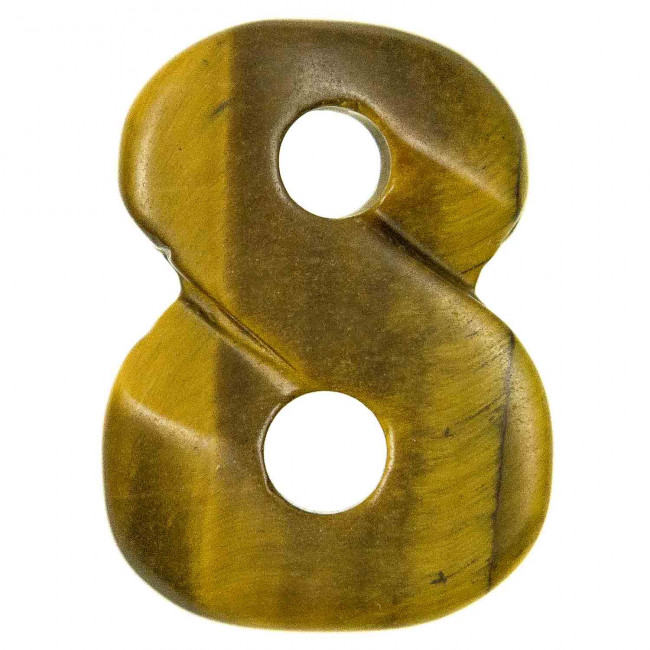 Pendentif symbole infini en oeil de tigre