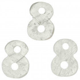 Pendentif symbole infini en cristal de roche