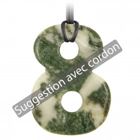 Pendentif symbole infini en agate arbre