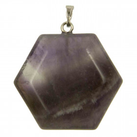 Pendentif hexagone en améthyste