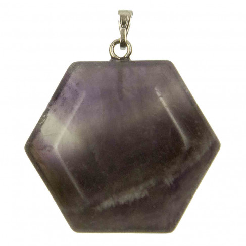 Pendentif hexagone en améthyste