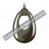 Pendentif donut oval en hématite