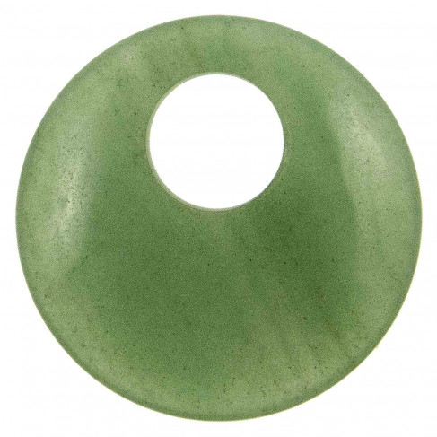 Pendentif rond en aventurine verte