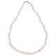 Collier en pierre de lune blanche - perles baroques