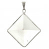 Pendentif pyramide en cristal de roche