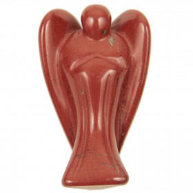 Statuette ange en jaspe rouge - 5 cm