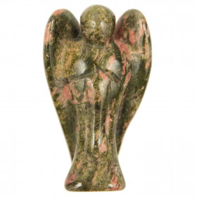 Statuette ange en unakite - 5 cm