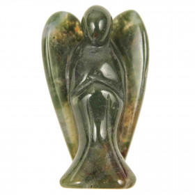 Statuette ange en agate mousse - 5 cm