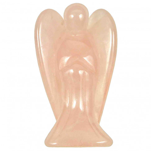 Statuette ange en quartz rose - 5 cm