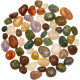 Lot de pierres roulées avec pochette offerte - Mélange Inde - 1 à 2.5 cm - 800 g