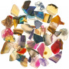 Fragments polis d'agate colorée - 100 grammes