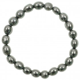 Bracelet en hématite - Perles pierres roulées