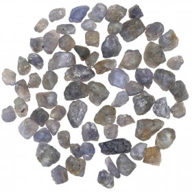 Pierres brutes iolite (ou cordierite) - 1 à 2 cm - 15 grammes