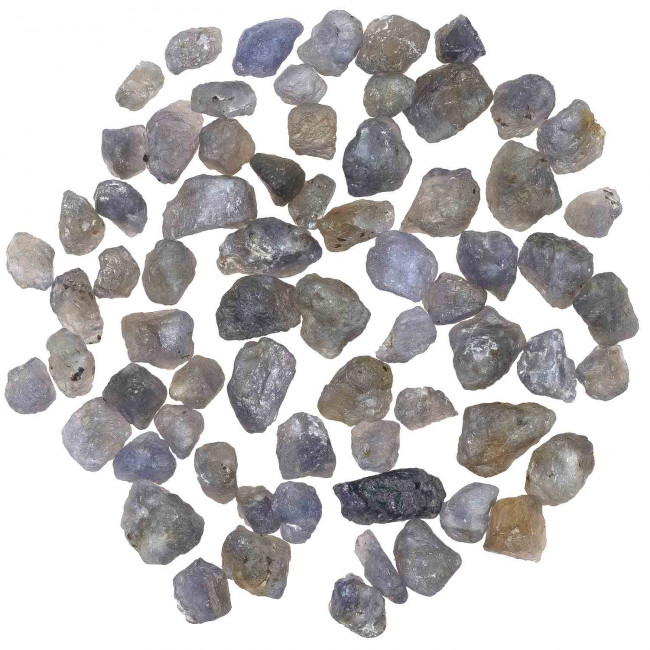 Pierres brutes iolite (ou cordierite) - 1 à 2 cm - 15 grammes