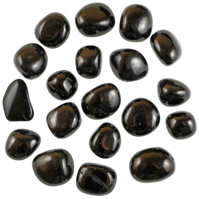 Pierres roulées jais - 2 à 2.5 cm - Lot de 2
