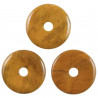 Donut Pi Chinois en jaspe café pour pendentif