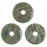 Donut Pi Chinois en apatite verte pour pendentif