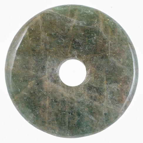 Donut Pi Chinois en apatite verte pour pendentif