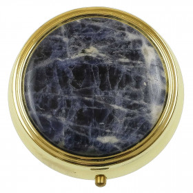 Pilulier en jaspe sodalite