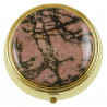 Pilulier en jaspe rhodonite