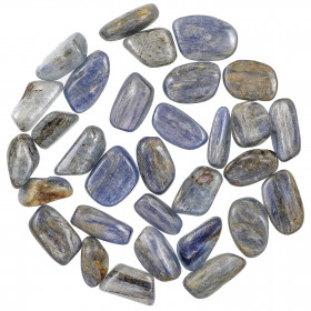 Pierres roulées cyanite bleue - 2 à 3 cm - Lot de 3