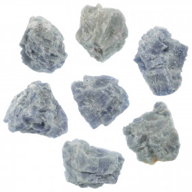 Pierres brutes calcite bleue - 5 à 8 cm - Lot de 3