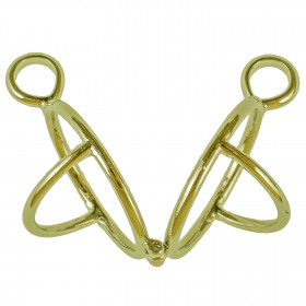 Pendentif cage en métal doré pour sphère en pierre de 2 cm