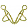 Pendentif cage en métal doré pour sphère en pierre de 2 cm