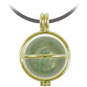 Pendentif cage en métal doré pour sphère en pierre de 2 cm