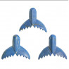 Pendentif pierre percée queue de baleine en howlite teintée bleu
