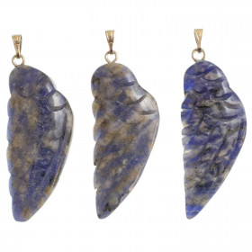 Pendentif aile d'ange en sodalite