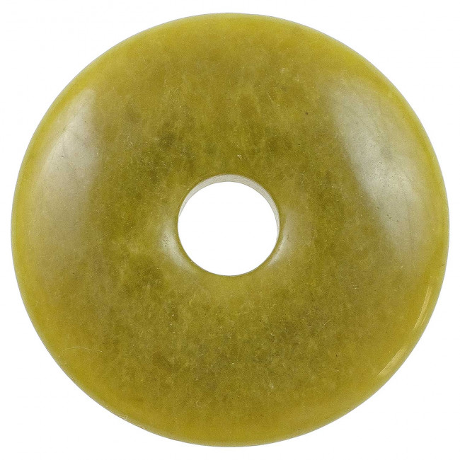 Donut Pi Chinois en jade vert de Chine  pour pendentif