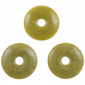 Donut Pi Chinois en jade vert de Chine  pour pendentif