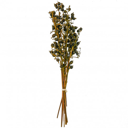 Bouquet de grosses baies noires - 60 cm