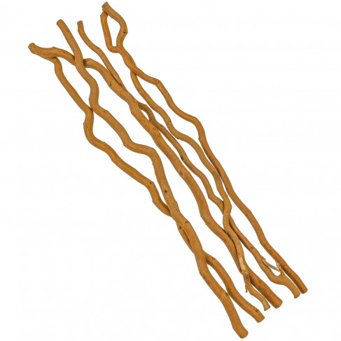 Branches de bois ondulées - 70 cm - Lot de 6