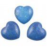 Pendentif coeur pierre percée en howlite teintée bleu