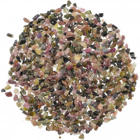 Mini pierres tourmaline multicolore - 3 à 8 mm - 50 grammes