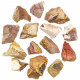 Pierres brutes jaspe mookaite - 3 à 6 cm - 250 grammes