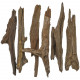 Petits bois flottés brun déco - 20 à 30 cm - Lot de 5