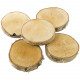 Rondelles brutes de bois de bouleau