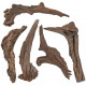 Bois flottés brun déco - 30 à 35 cm - Lot de 2